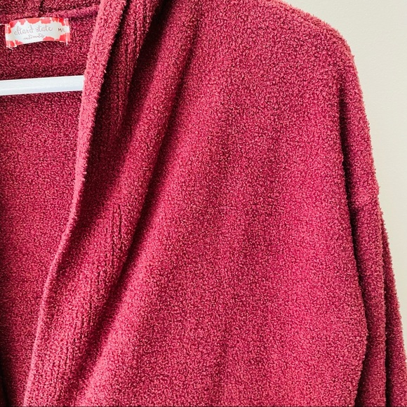 Altar'd State Open Front Cardigan Marron Sz M/L - Picture 6 of 9